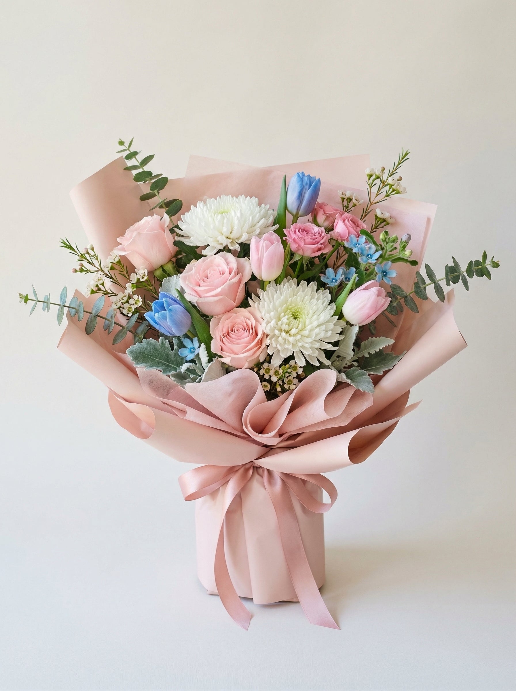 Blush & Azure Garden Posy