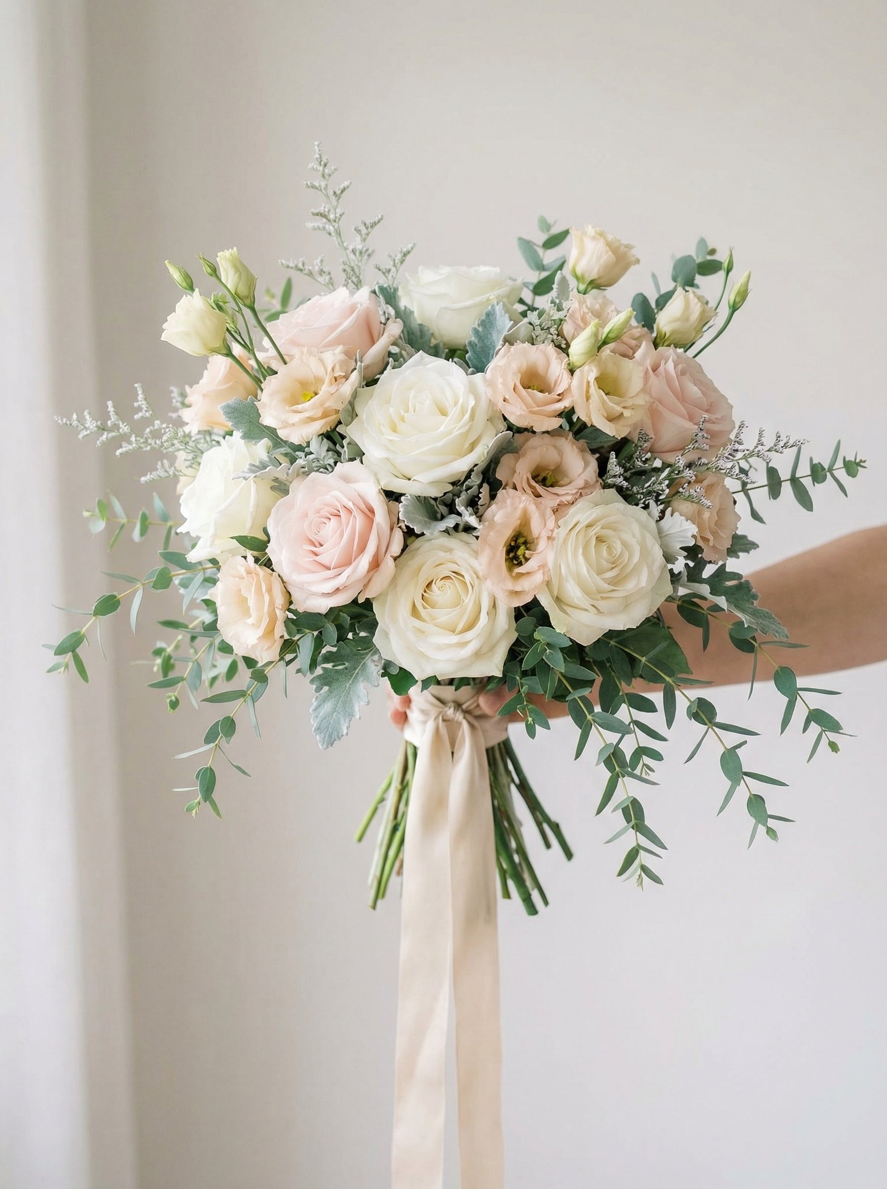 Timeless Ivory & Blush Bridal Bouquet Singapore
