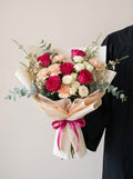 Classic Graduation Bouquet Singapore - Fuchsia & Peach
