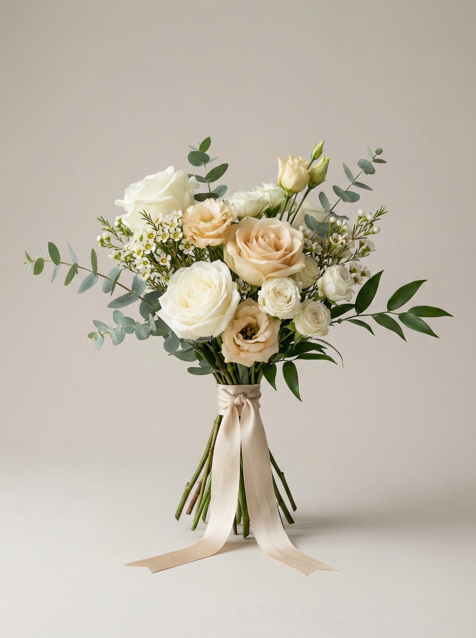 Modern ROM Bridal Bouquet Singapore - Ivory & Champagne