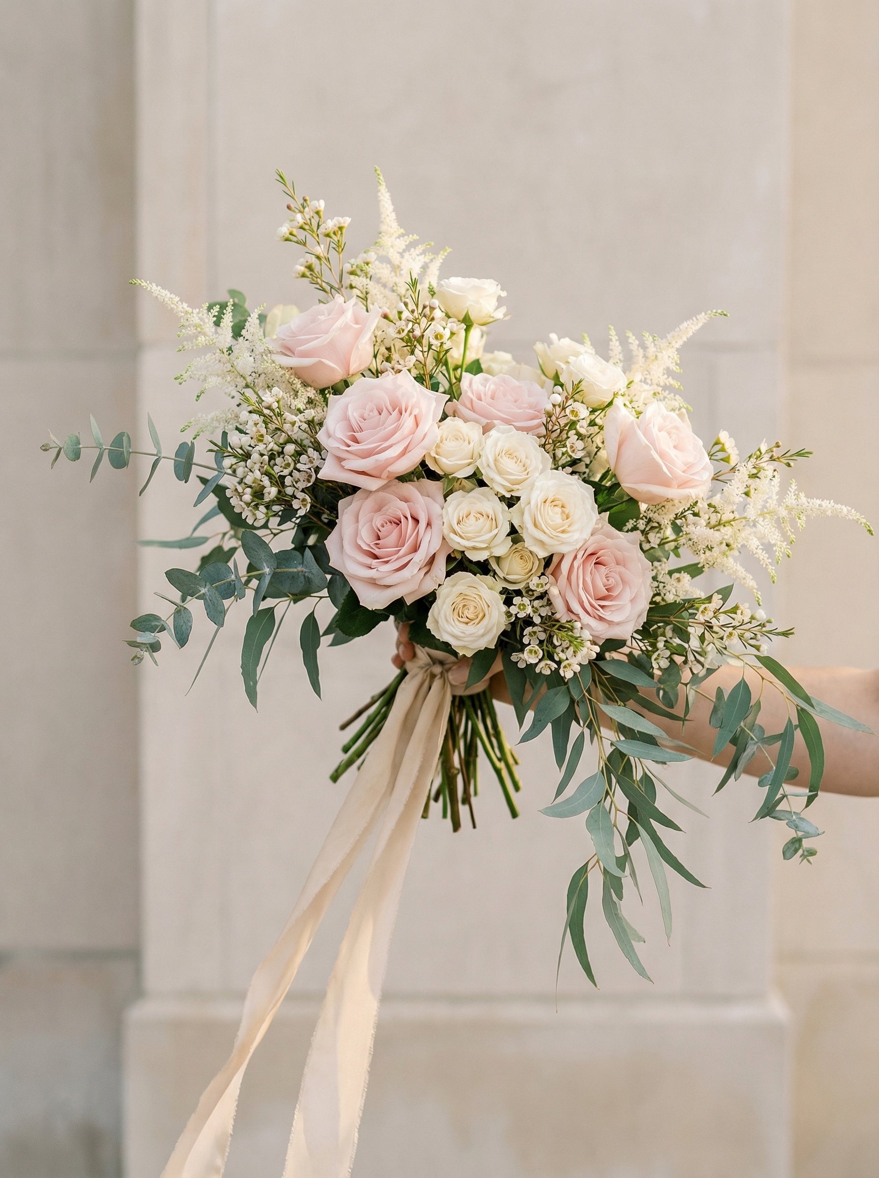 Blush Garden Romance Bridal Bouquet Singapore