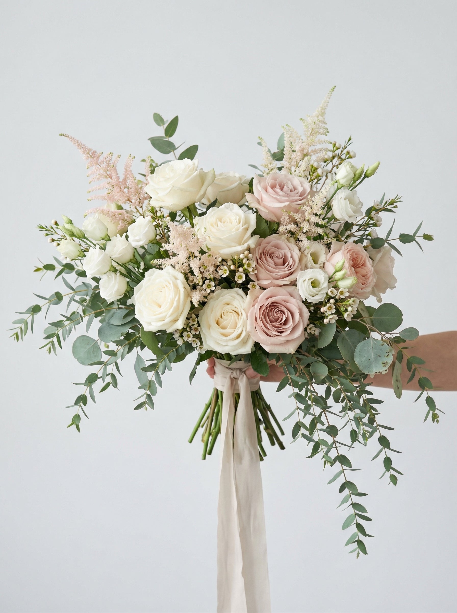 Luxe Ivory & Rose Bridal Bouquet Singapore