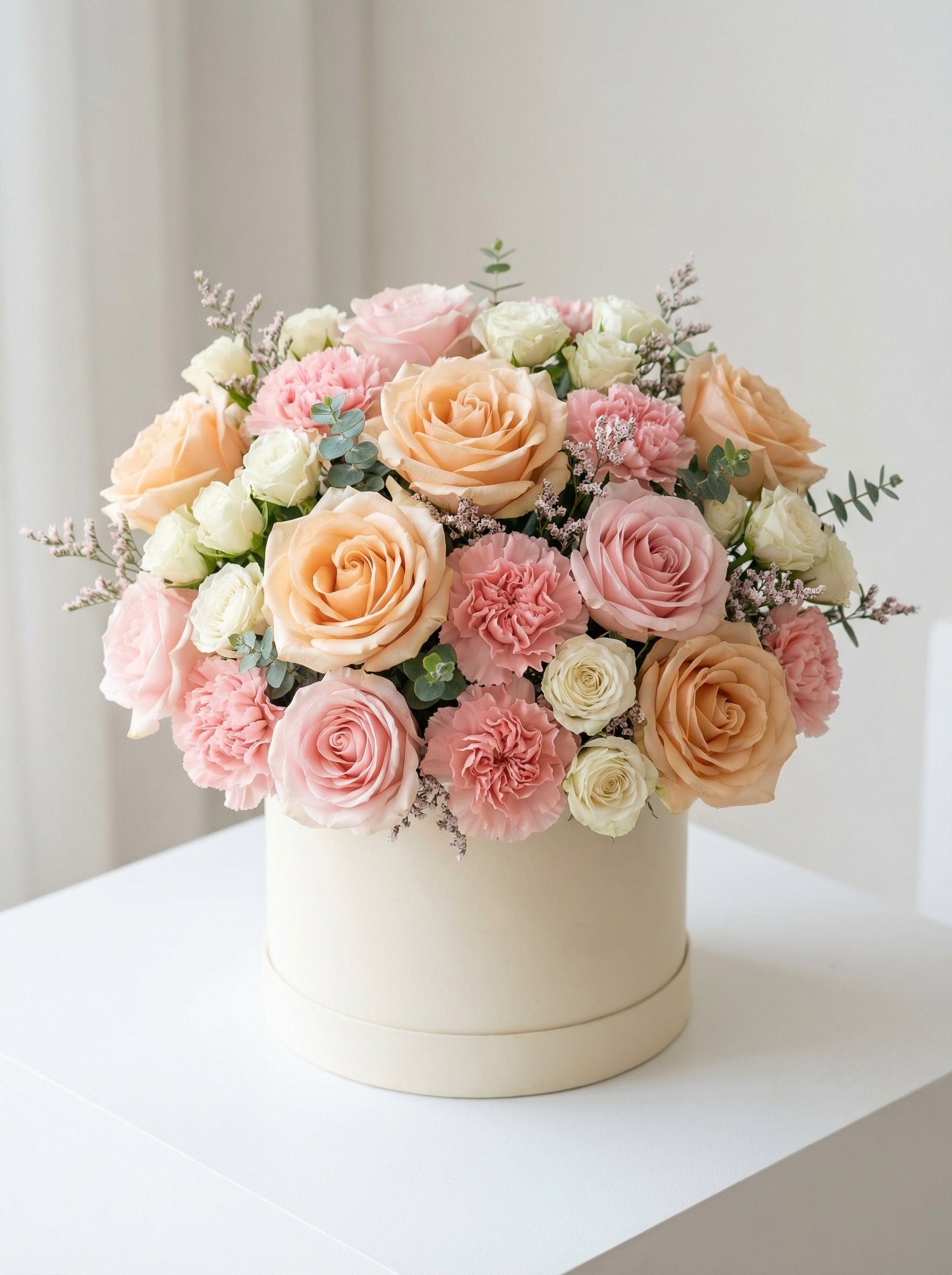 Classic Peach & Pink Bloom Box Singapore