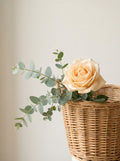 Petite Peach Flower Basket Singapore
