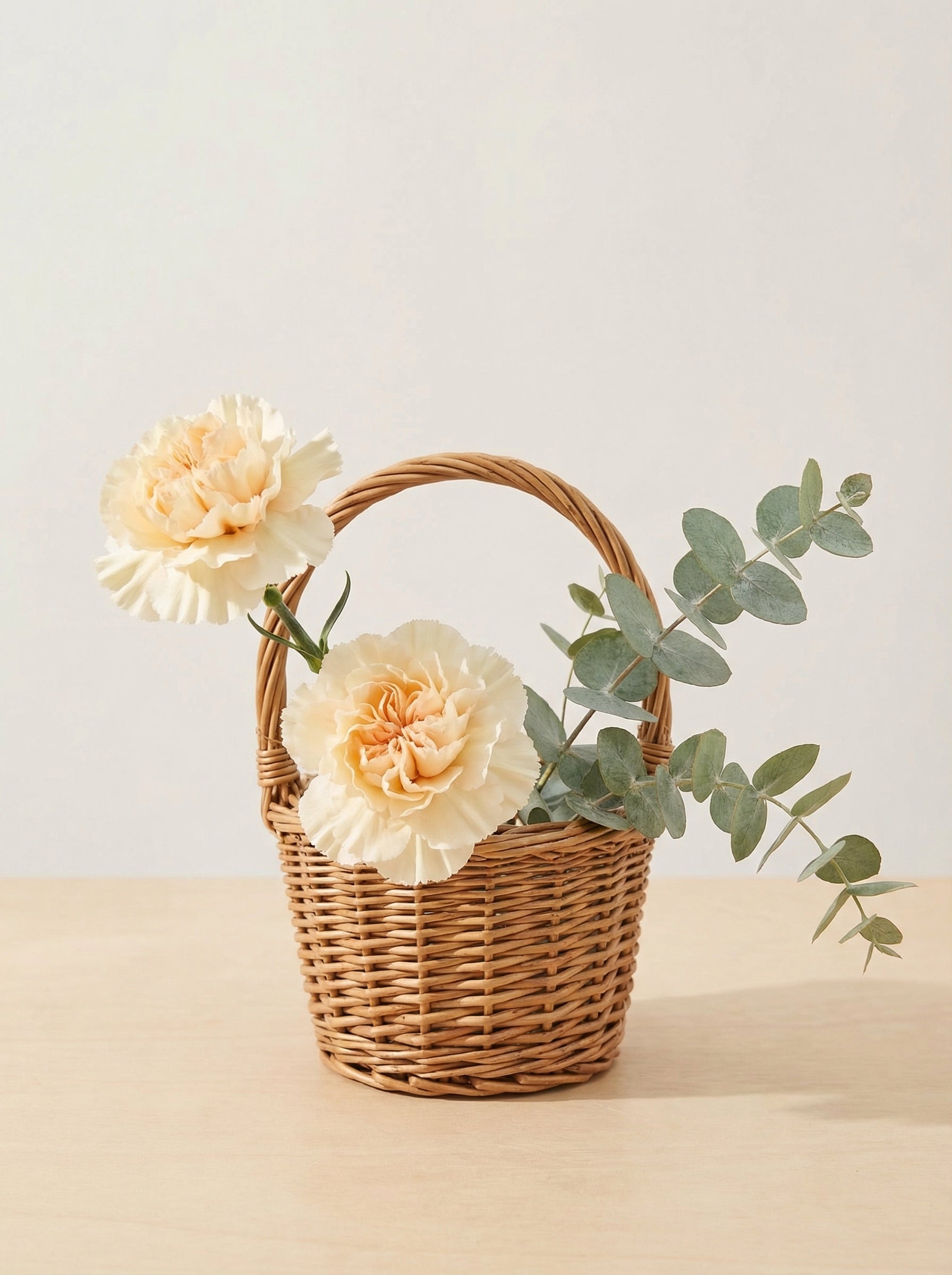 Petite Apricot Garden Flower Basket