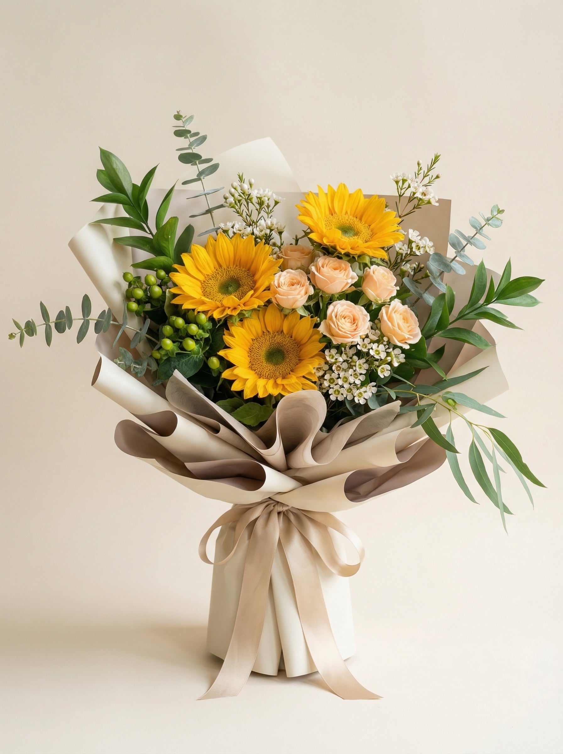 Golden Glow Balanced Sunflower Bouquet