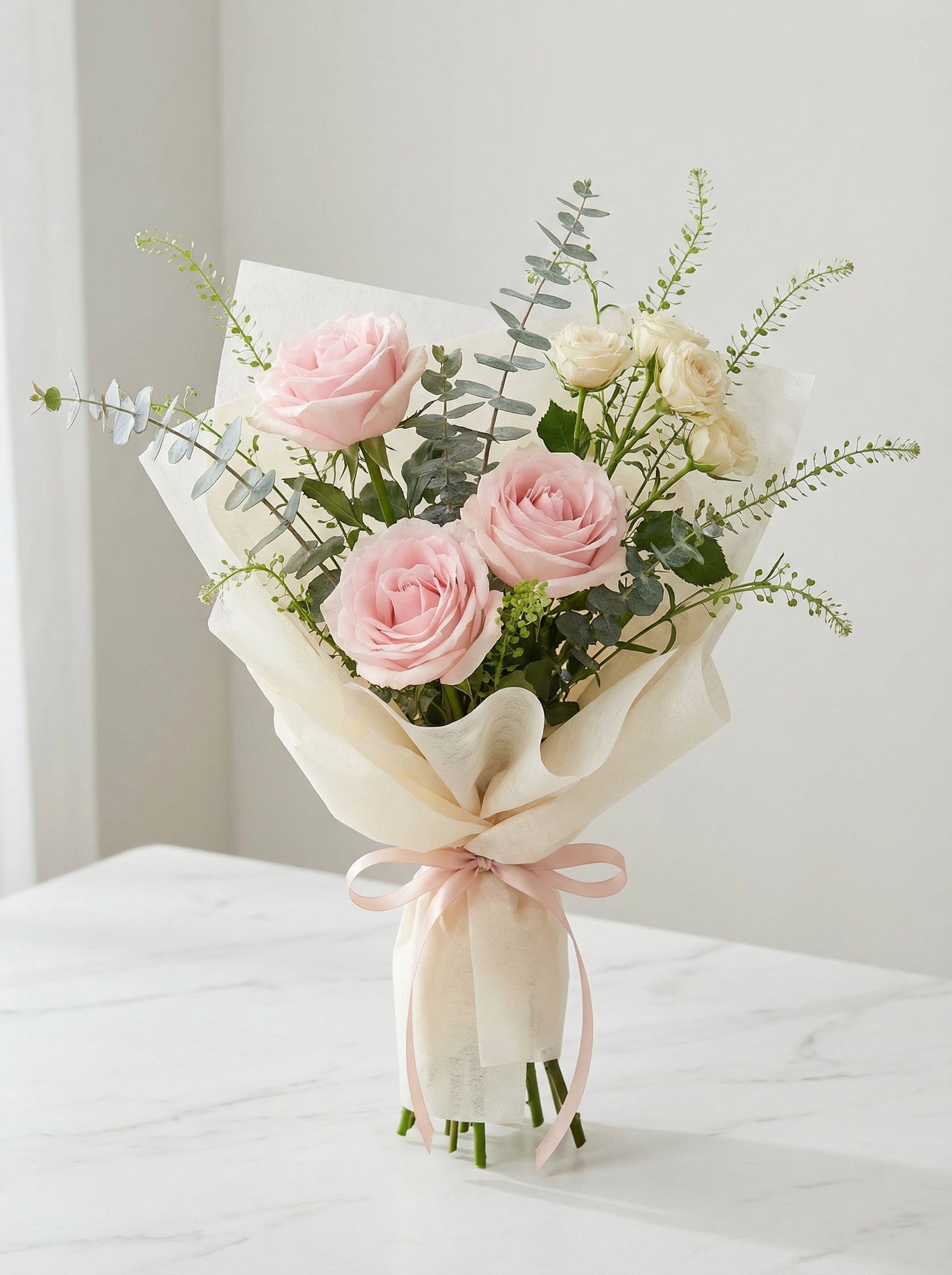 Soft Blush Rose Bouquet Singapore
