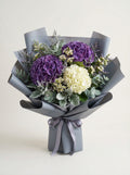 Balanced Purple & White Hydrangea Bouquet