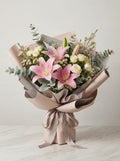 Balanced Pink & White Lily Bouquet