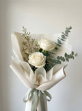 Petite Clean Ivory Rose Bouquet