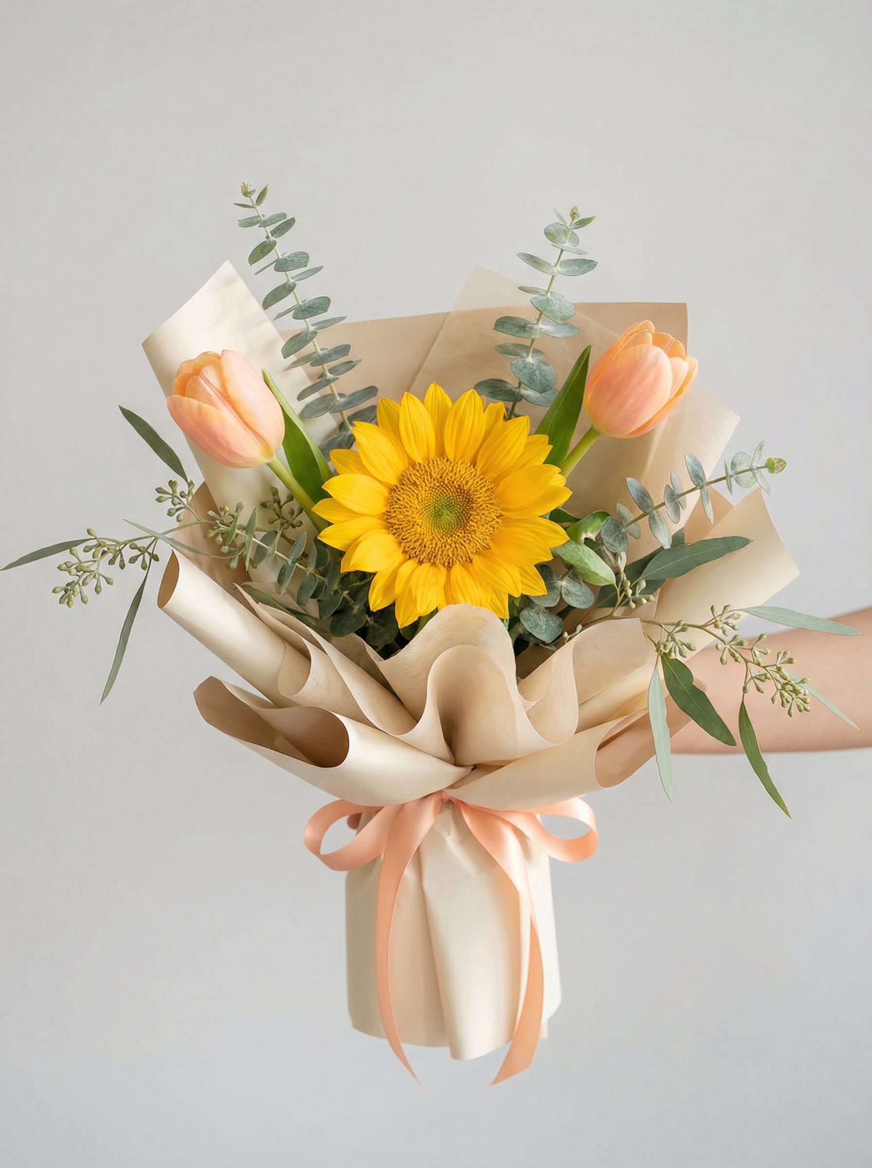 Petite Cheerful Mixed Sunflower Graduation Bouquet