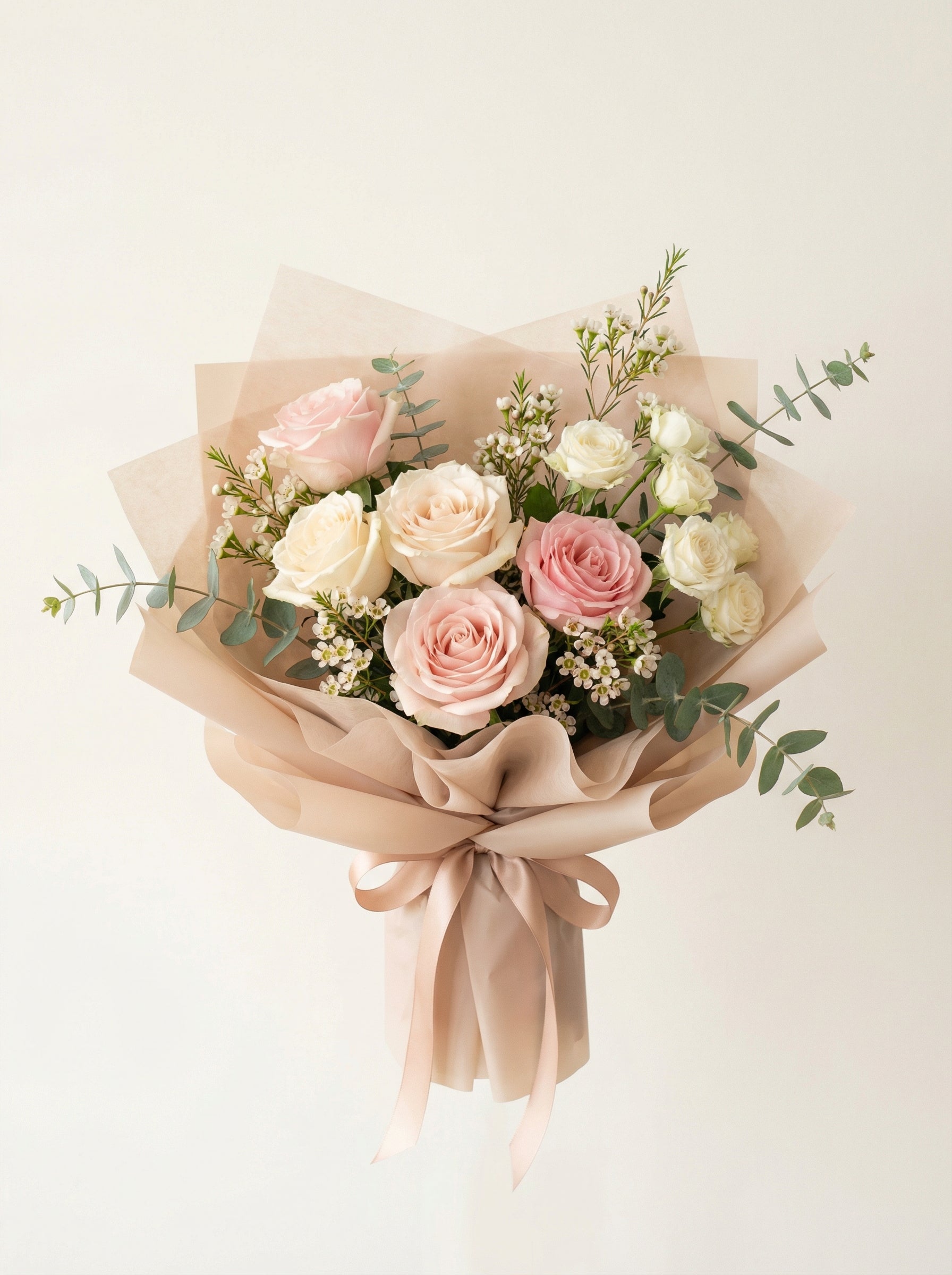 Classic Soft Blush Rose Bouquet