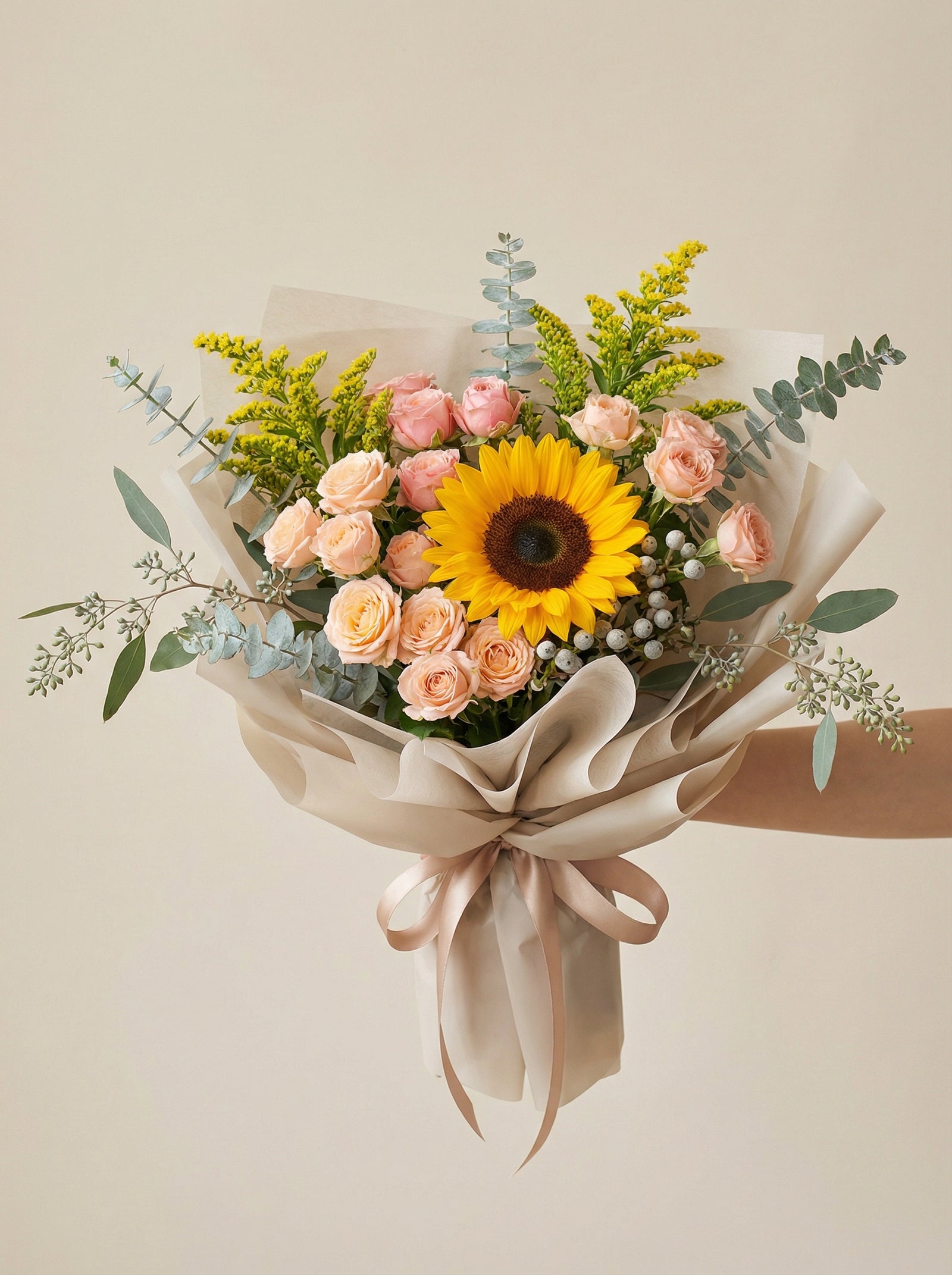 Classic Cheerful Mixed Sunflower Graduation Bouquet