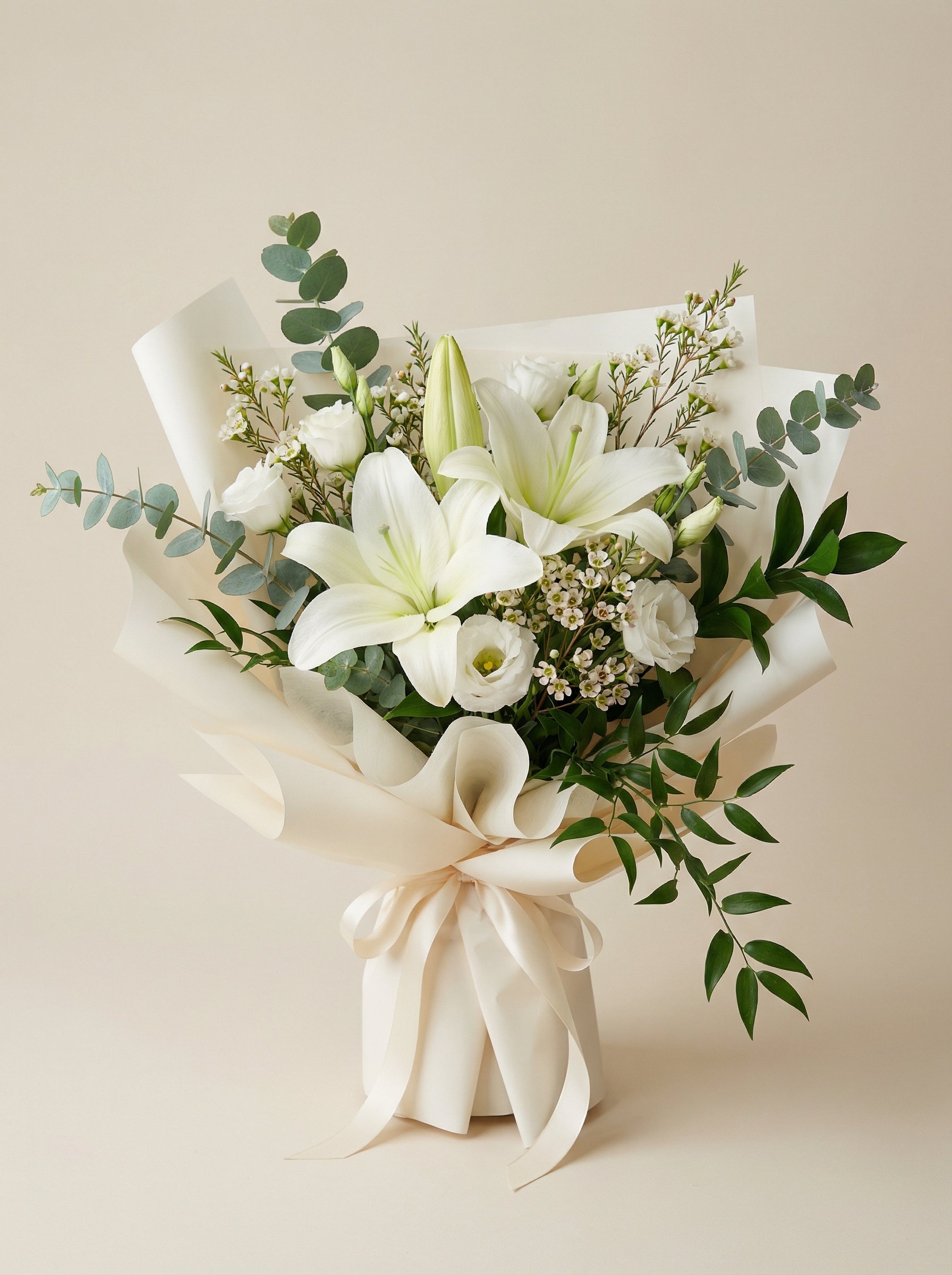 Classic Clean Ivory Lily Bouquet