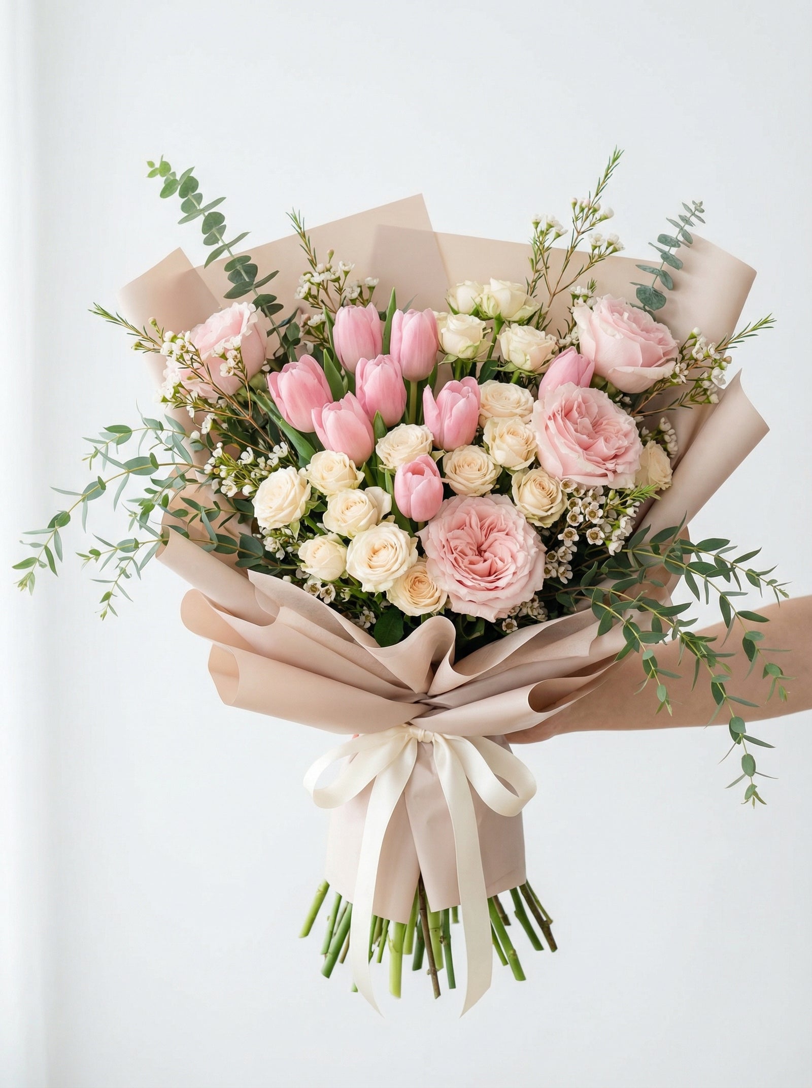Luxe Soft Blush Tulip Bouquet
