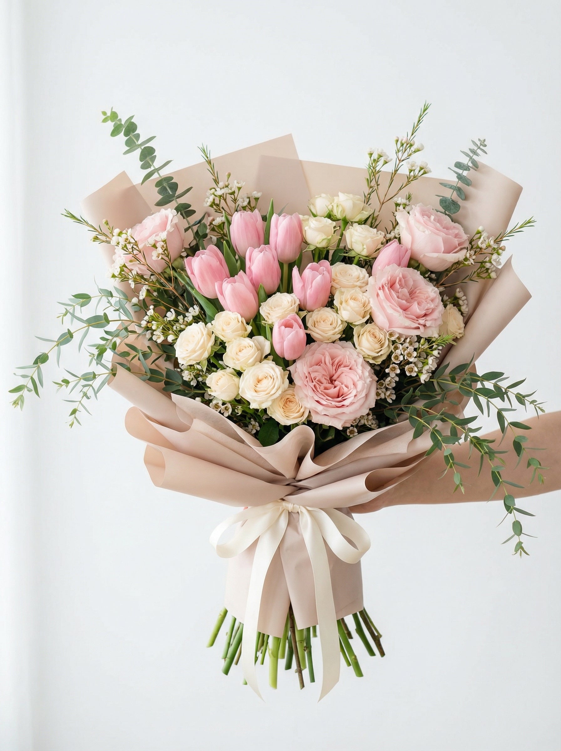 Luxe Soft Blush Tulip Bouquet
