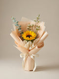 Petite Peach Accent Sunflower Graduation Bouquet