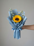 Easy Blue Accent Sunflower Graduation Bouquet