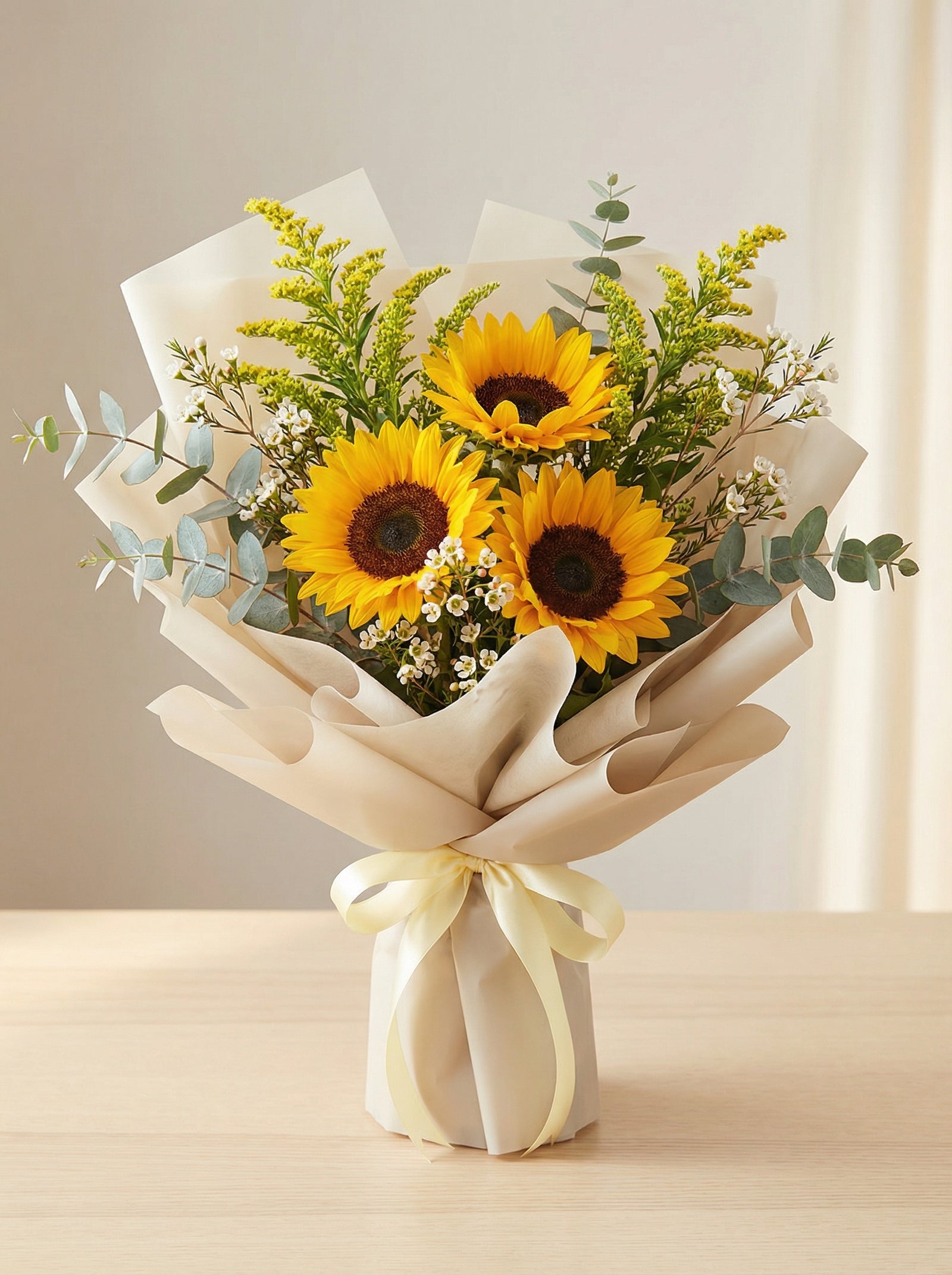 Classic Airy Sunflower Graduation Bouquet