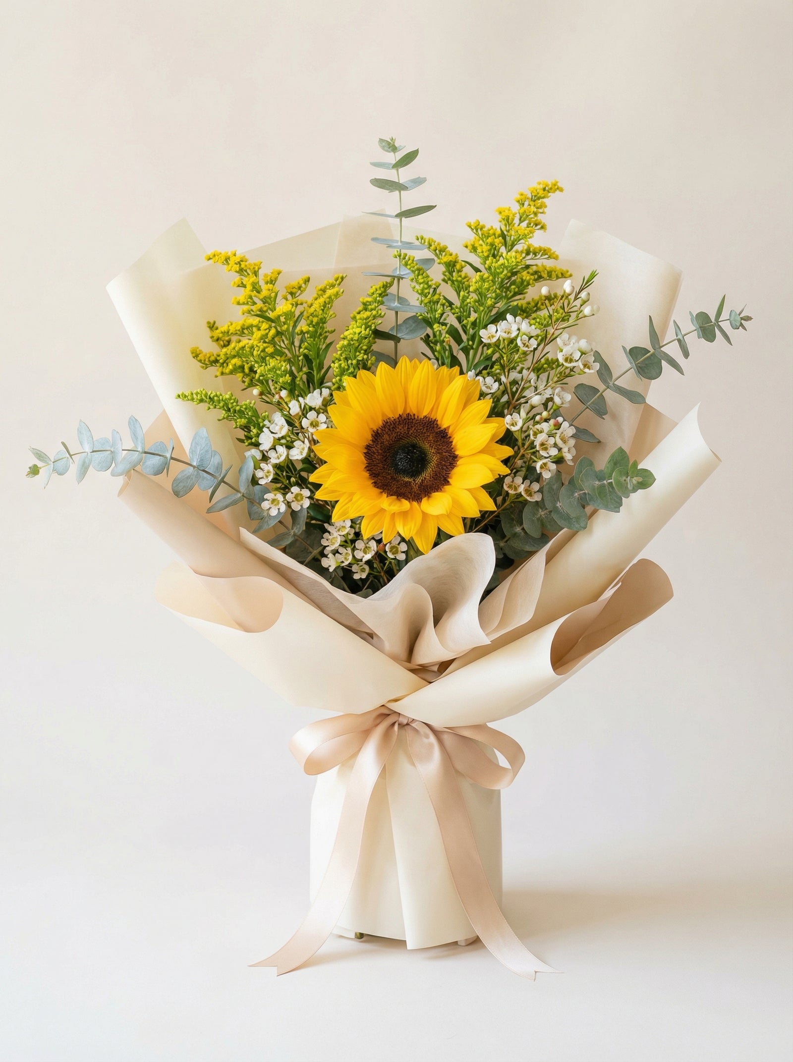 Full Airy Sunflower Graduation Bouquet