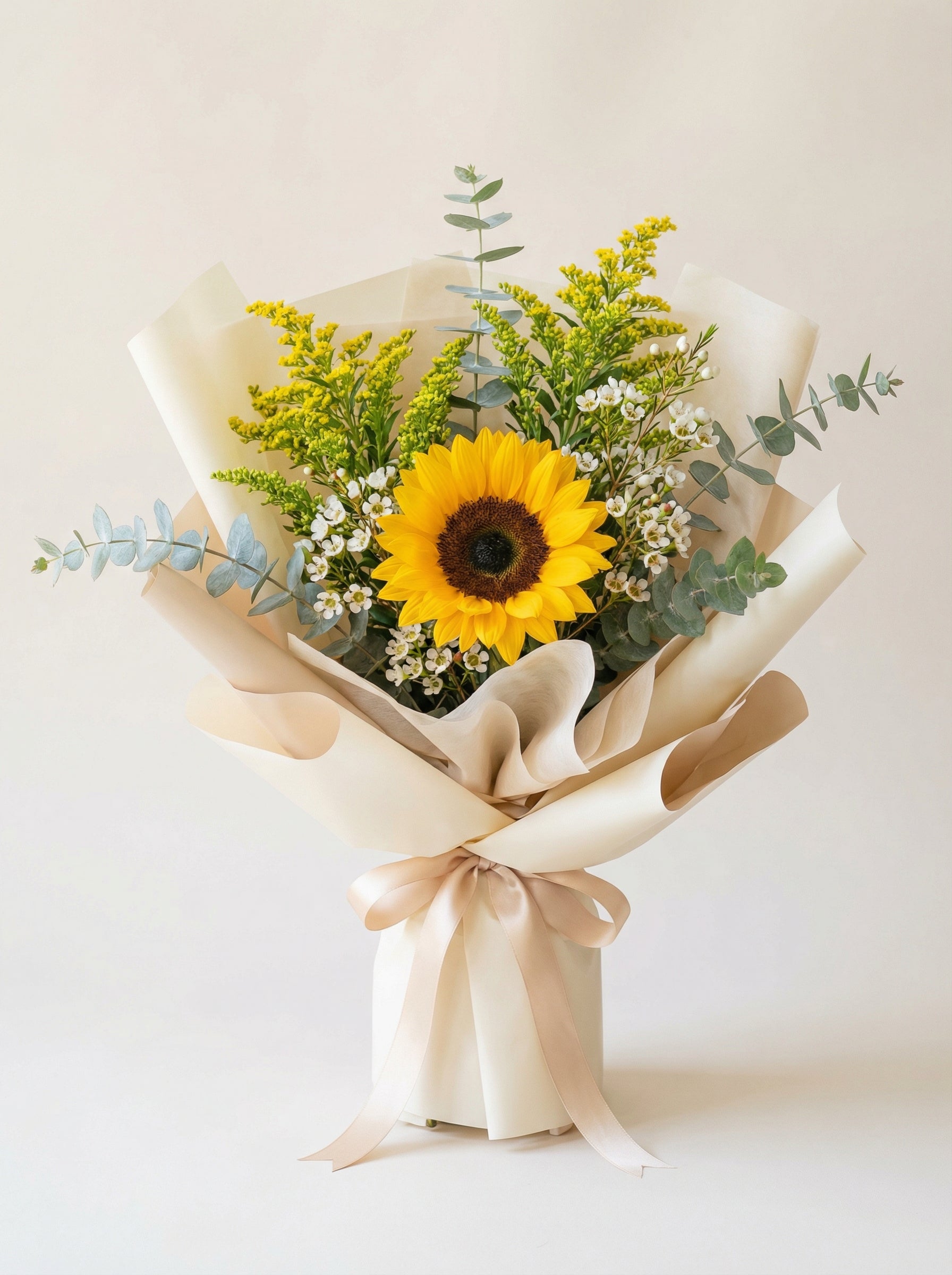 Full Airy Sunflower Graduation Bouquet