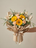 Full Peach Accent Sunflower Graduation Bouquet