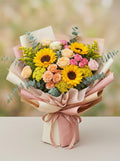 Grand Cheerful Mixed Sunflower Graduation Bouquet