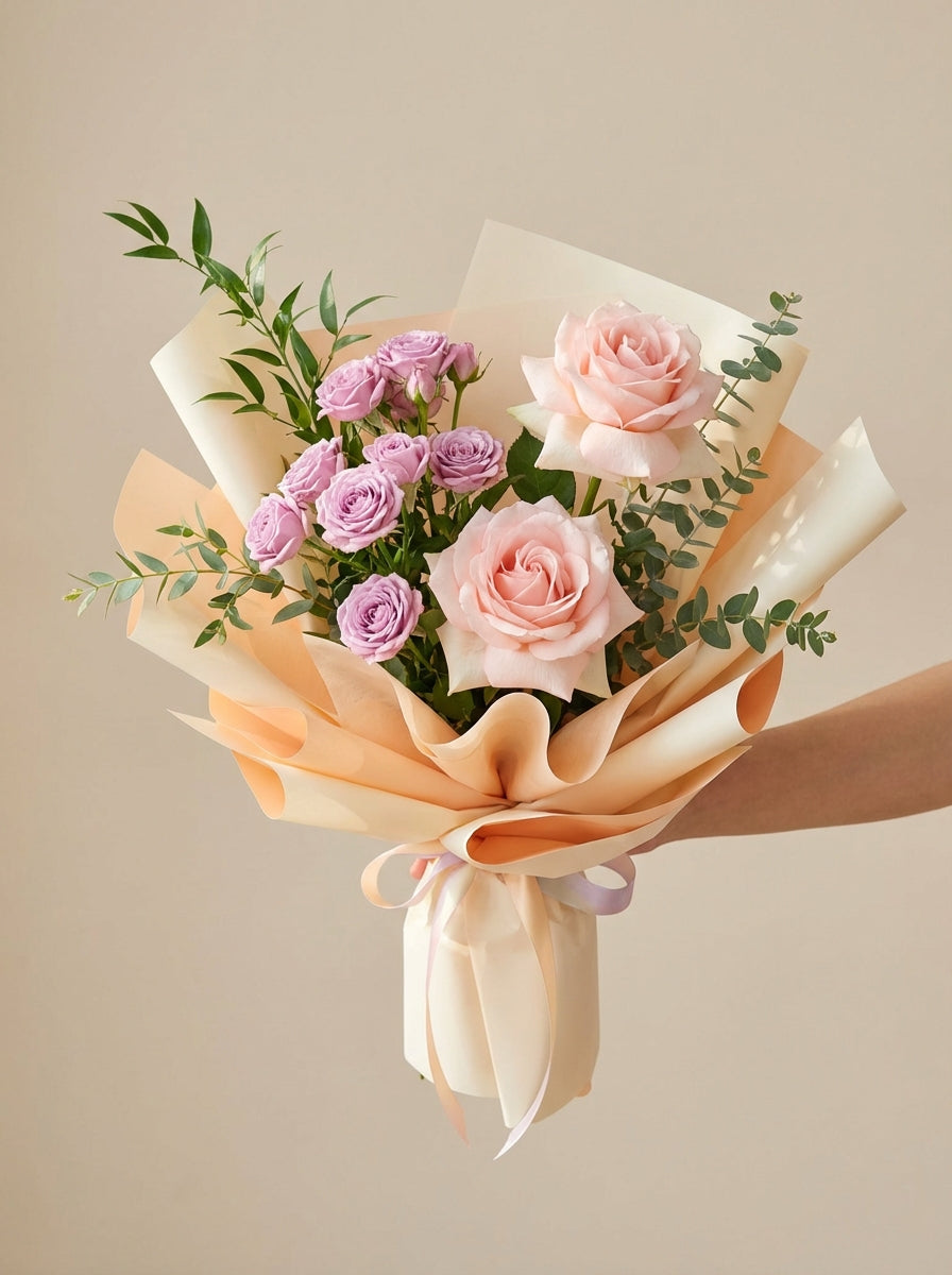 Easy Soft Playful Rose Birthday Bouquet