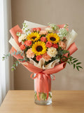 Full Bright Cheer Sunflower Birthday Bouquet