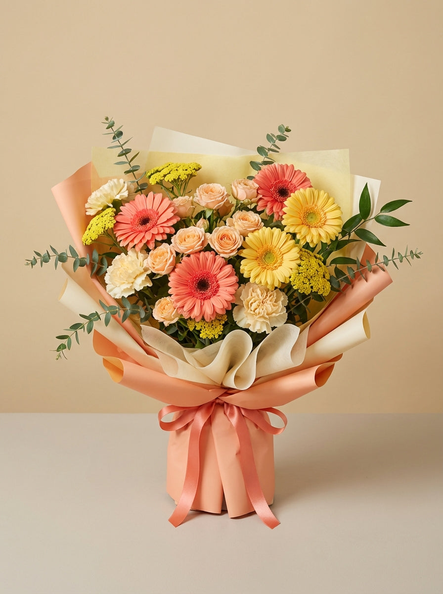 Grand Bright Cheer Gerbera Birthday Bouquet