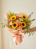 Luxe Bright Cheer Sunflower Birthday Bouquet