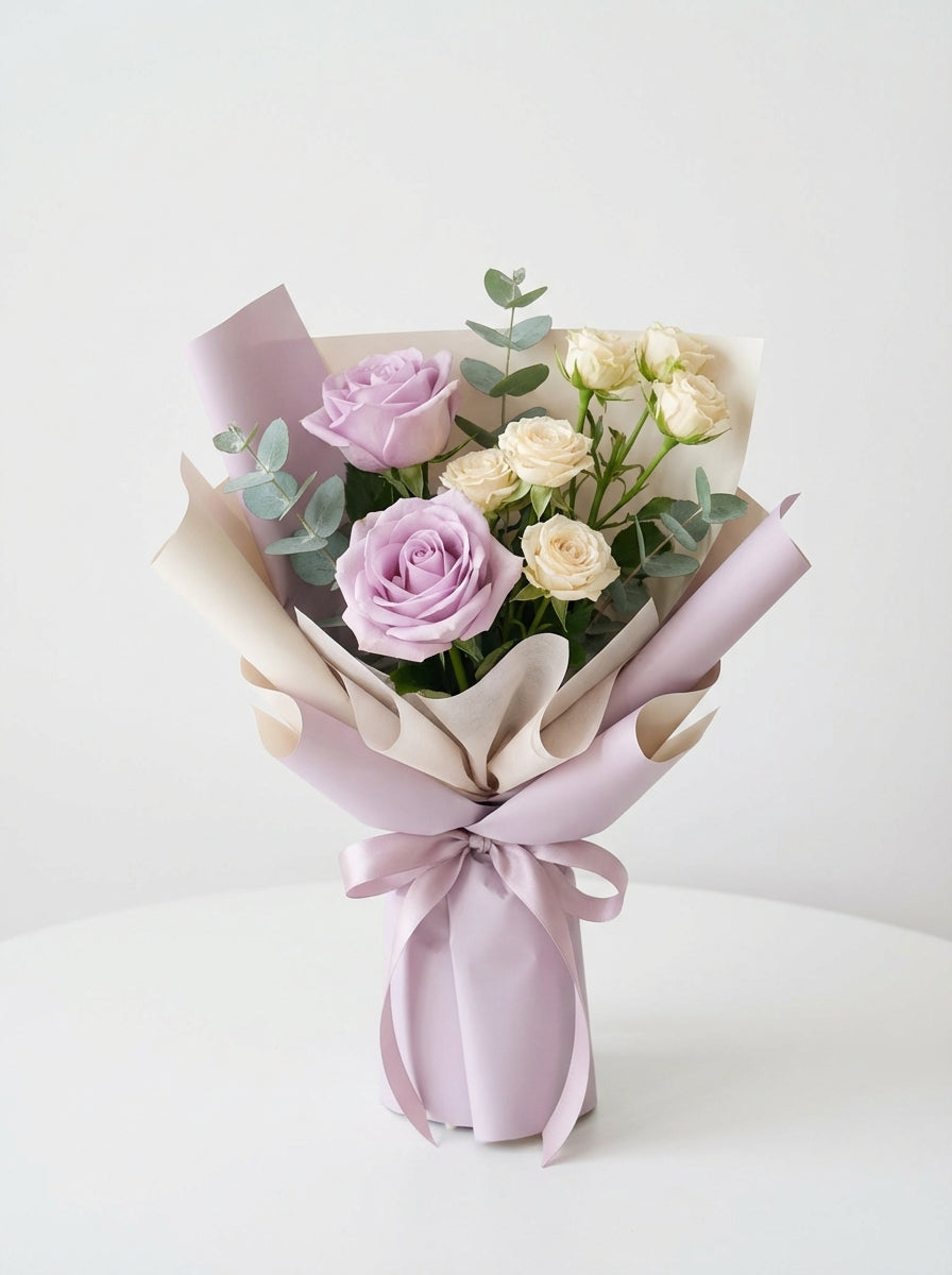 Petite Lilac Soft Rose Birthday Bouquet