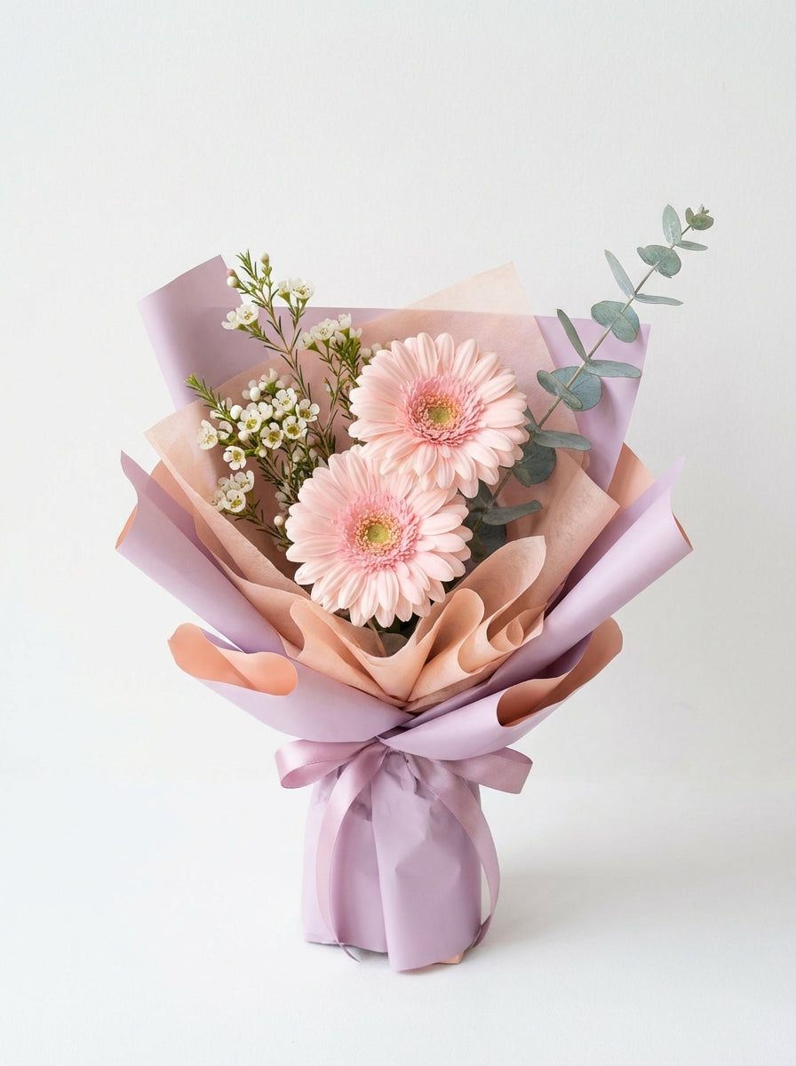 Petite Pastel Gerbera Birthday Bouquet