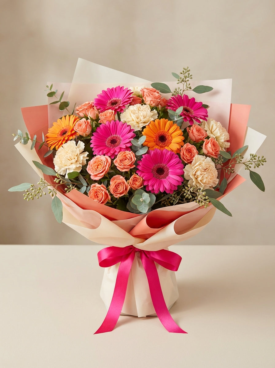 Luxe Party Gerbera Birthday Bouquet