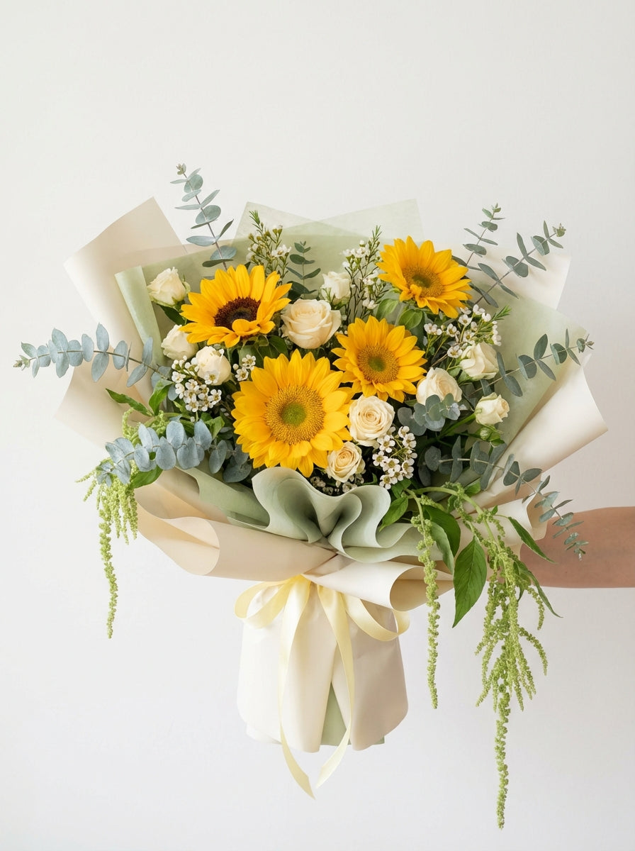 Luxe Airy Sunflower Graduation Bouquet