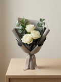 Petite Mixed White Rose Condolence Bouquet