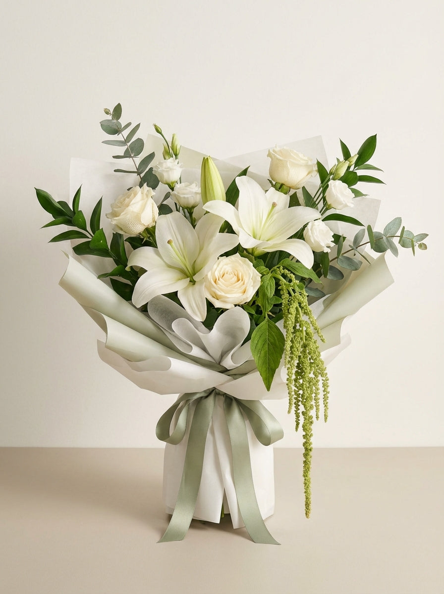 Classic Mixed Lily Condolence Bouquet