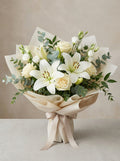 Full Mixed Lily Condolence Bouquet
