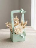 Petite Neutral Preserved Rose Keepsake Box