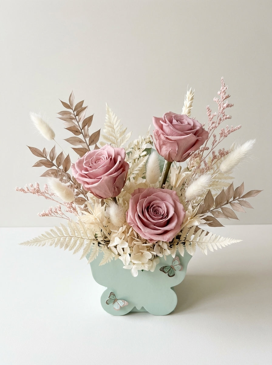 Classic Soft Preserved Rose Keepsake Box