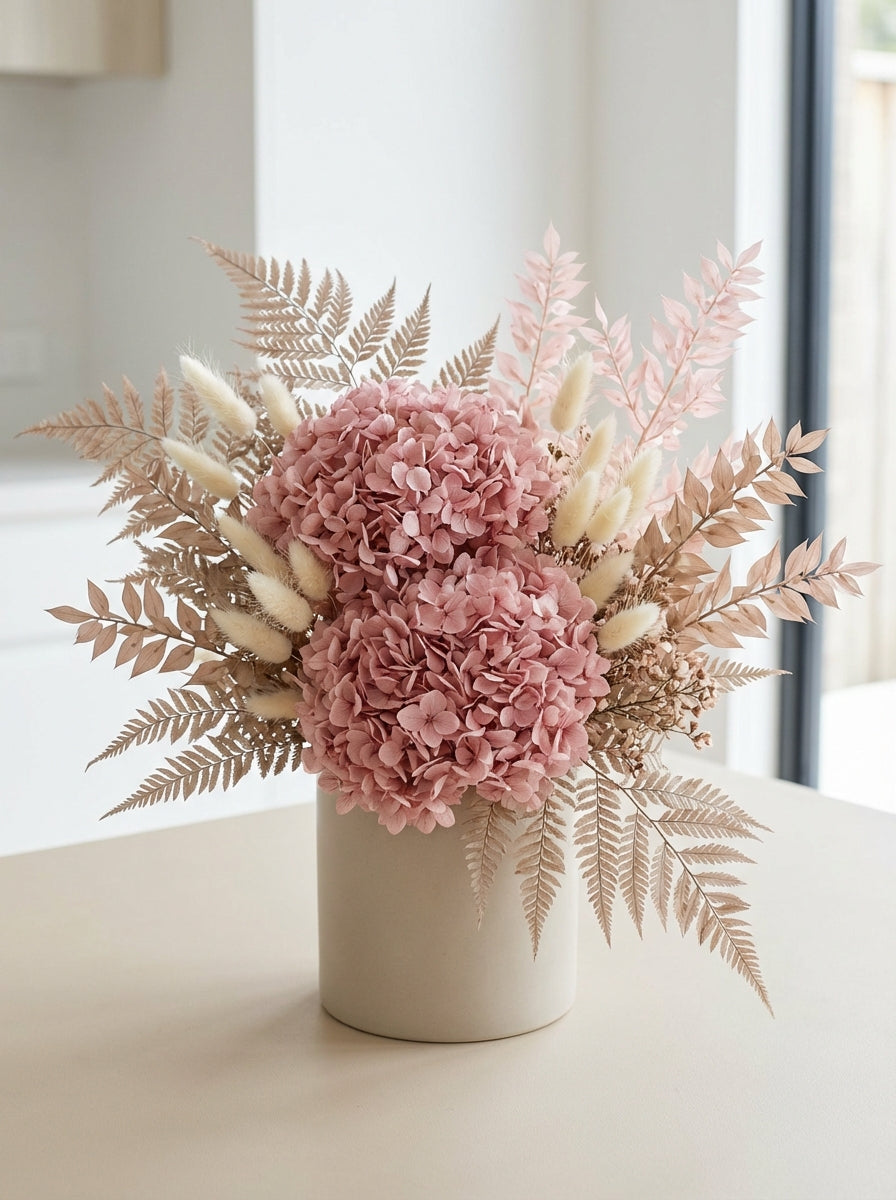 Full Soft Preserved Hydrangea Display Piece