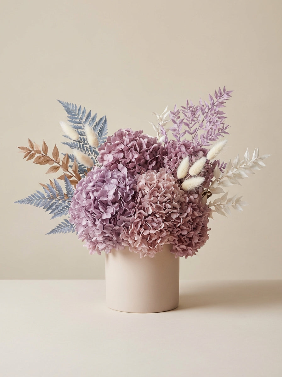 Full Soft Preserved Hydrangea Display Piece