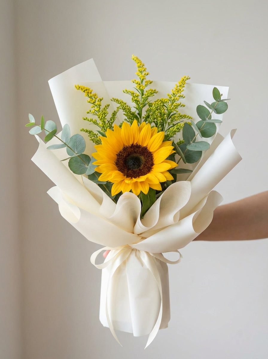 Easy Golden Sunflower Graduation Bouquet