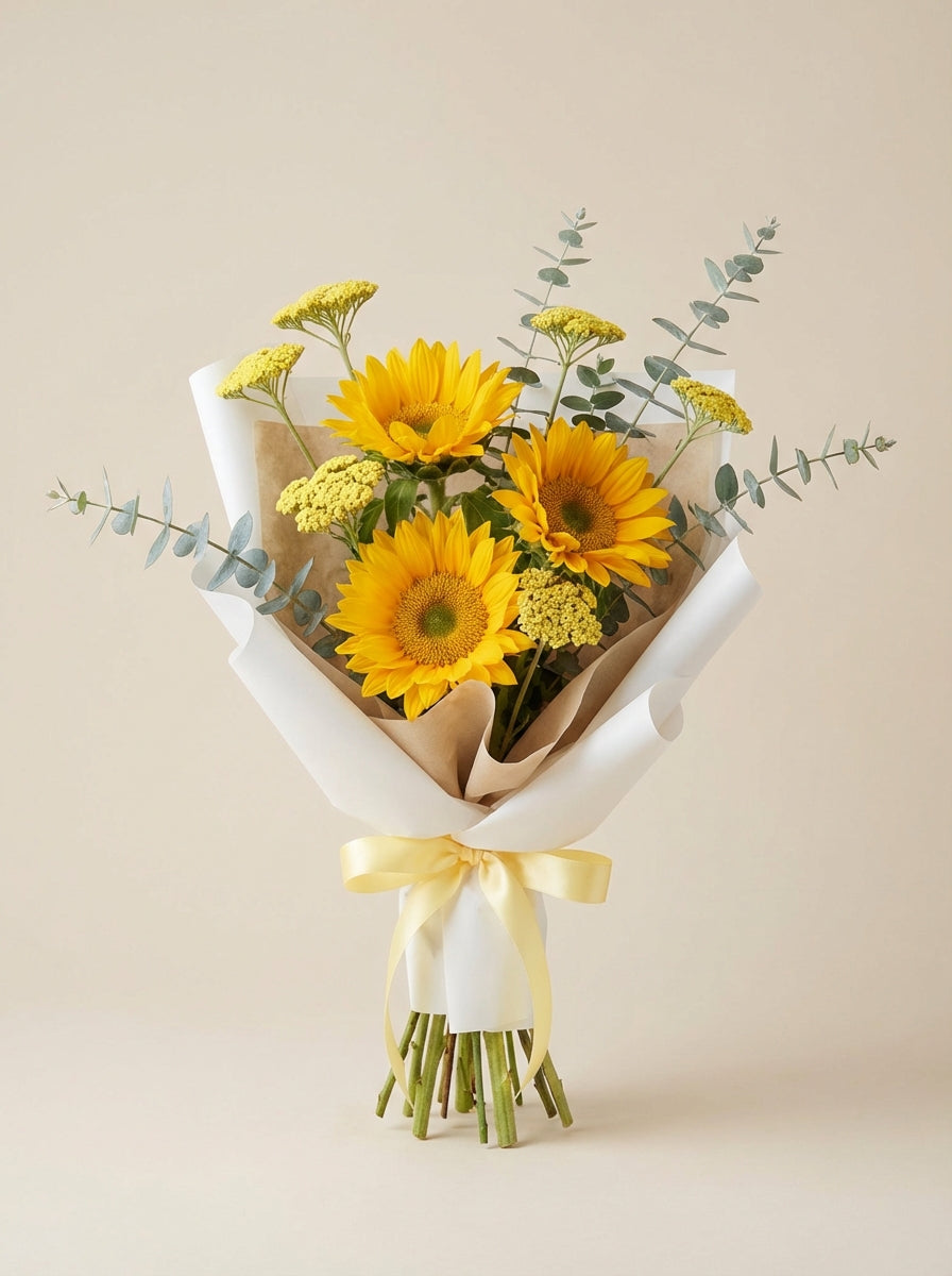 Full Golden Sunflower Graduation Bouquet