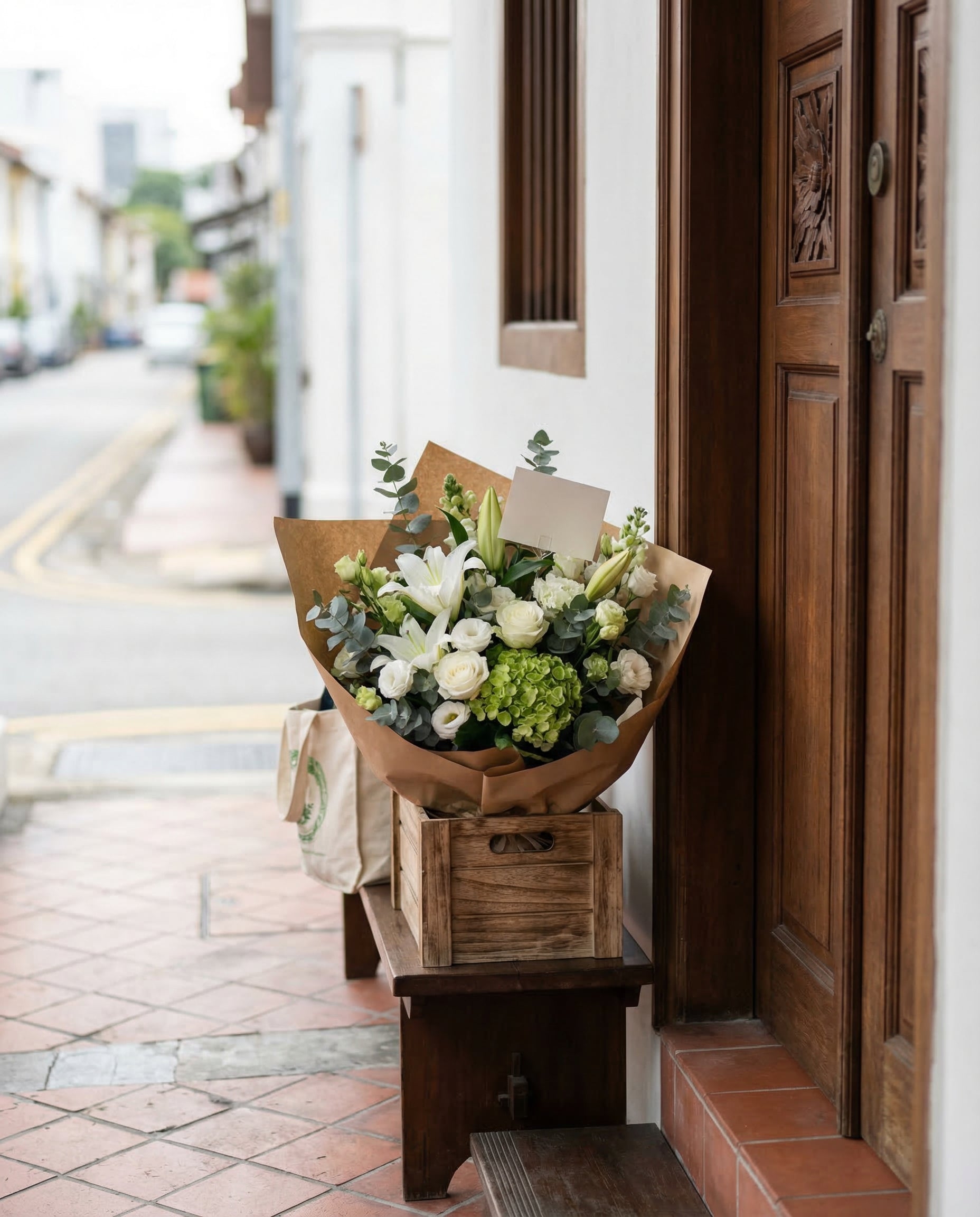 Quiet doorstep sympathy delivery